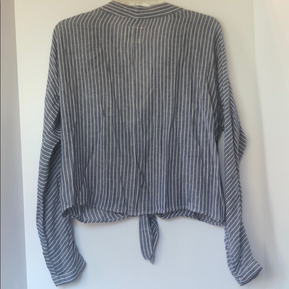 Rails Chambray Stripe Shirt Sz Med - image 3